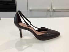 M&S conker brown leather court