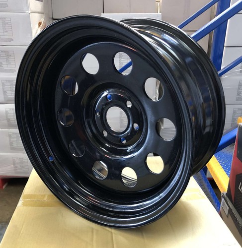 17x8 black modular steel - black, wheel