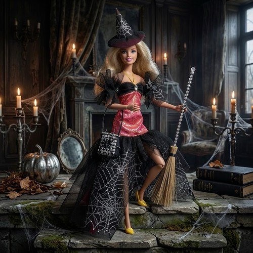 Barbie halloween witch bespoke - halloween,