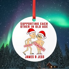 Funny old couple christmas - old,
