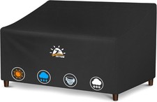 Zettum 152x86x84cm Garden Bench Covers Waterproof 2-3 Seater Heavy Duty 600D Oxf