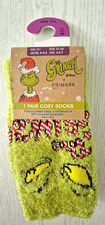 Primark Grinch 1 Pair of Cosy Socks UK 12.5- 4, Age 7-10yr Christmas Gift BNWT
