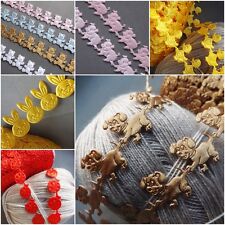 Animals satin bear puppy lace trim ribbon CRAFTS card gift shower Kids- per Yard