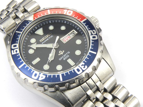 Gents seiko kinetic pepsi - seiko,