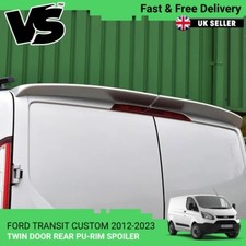 FORD TRANSIT CUSTOM 12-23 REAR TWIN BARN DOOR SPOILER QUALITY PU NOT CHEAP GRP