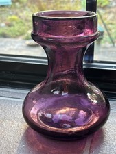 Vintage Amethyst Glass Hyacinth Bulb Vase
