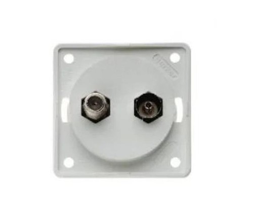 Berker white coax - white, tv