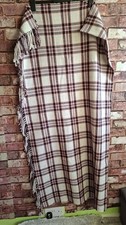 JACK WILLS Women's Large Wool Blend shawl/throw Pink/Cream Check