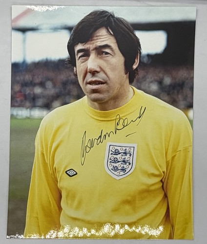 Gordon banks signed photo for - gordon,