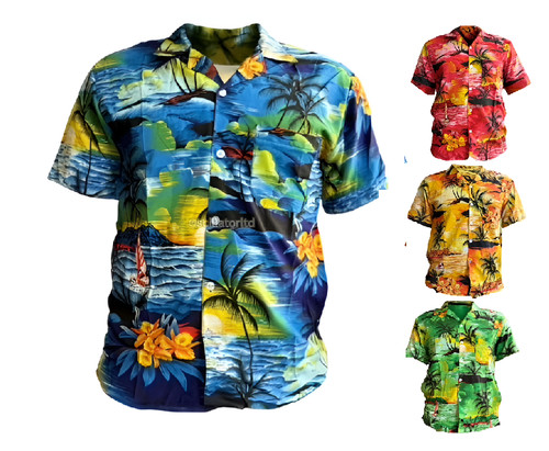 Mens hawaiian shirt surf - mens,