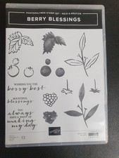Stampin' Up! BERRY BLESSINGS Set Of 13 Clear Photopolymer Stamps Retired 
