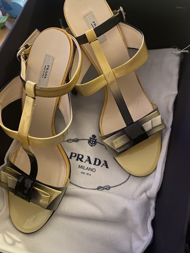 Prada size bar yellow - prada, t-bar