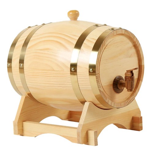 Oak wine barrel dispenser - wine,