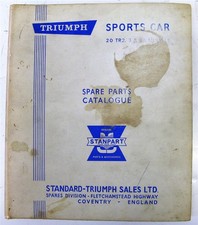 TRIUMPH Sports Car 20 TR2/ 3 Models Illustrated Car Spare Parts List #501653