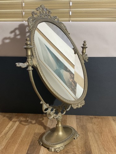 Vintage ornate brass vanity - ornate,