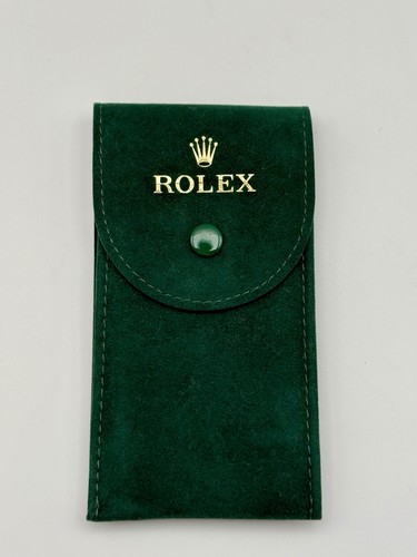 Rolex oem green suede - rolex, watch