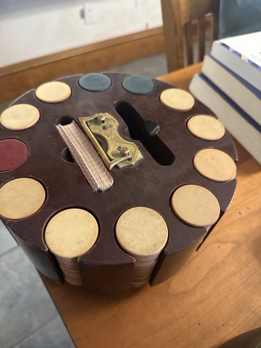Antique wooden poker carousel - wooden,