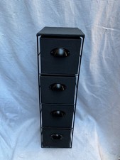 Habitat 4 Drawer Fabric Bathroom Storage Unit - Black