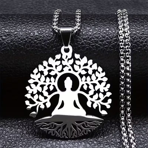 Stainless steel buddha tree - stainless,