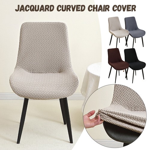 Jacquard curved chair cover - curved,