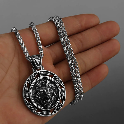 Wild wolf pendant necklace - wild,