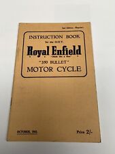 royal enfield  1953 350 bullet instruction book