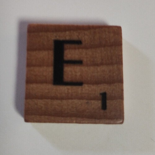 Dark wooden scrabble tiles - wooden,