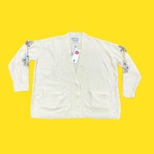 WILDFOX Marion Sequin Cardigan, V Neck, "Vintage Lace" Colour, Medium, RRP £275