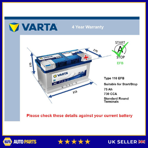 Efb battery fits dodge - efb,