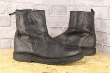 BLACK LEATHER ANKLE BIKER BOOTS SIZE 11 / 46 BY ARNOLD PARMER USED CON