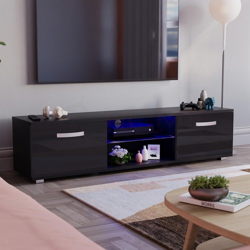 Black unit cabinet stand - black,