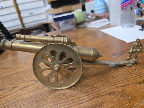 Vintage brass cannon dbl - vintage,