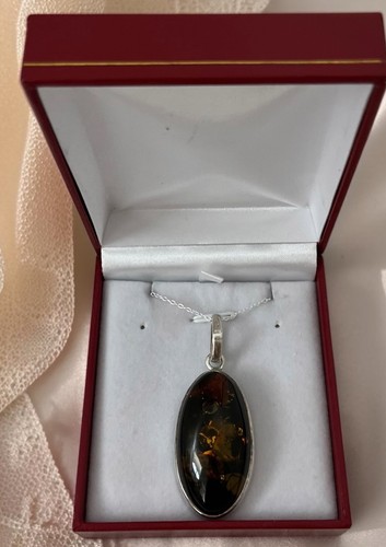 Vintage oval brown amber - oval, bezel