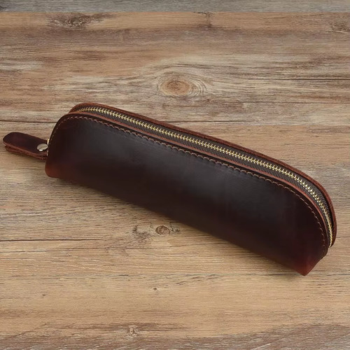Vintage leather pencil bag - pencil,