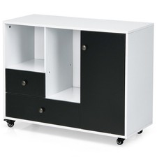 2-Drawer Rolling Printer Stand