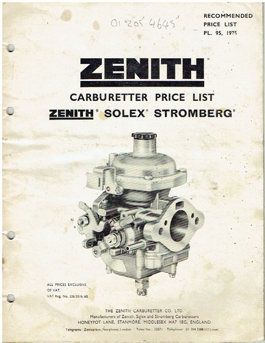 Zenith solex stromberg - solex,