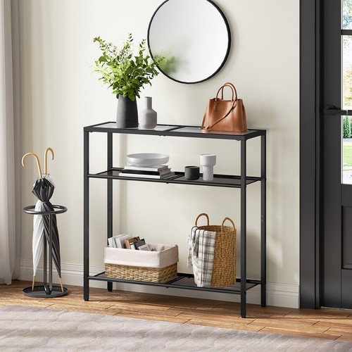 Tier black console table - black,