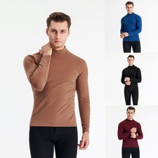 Mens Warm Long Sleeve Top Thin