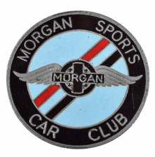 Vintage Old The Morgan Sports Car Club Enamel Brooch Badge