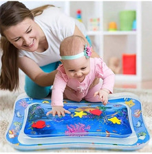 Baby Water Play Floor Mat Large Inflatable Infant Toddler Kid Fun Tummy Fill Up