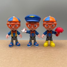 Jazwares 3” Blippi Posable Action Figures x 3 B8 Pilot Umbrella Combi P&P