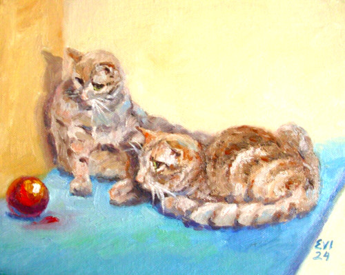 Ginger cats original oil - ginger,