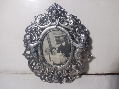 Antique 800 silver cherub - silver,