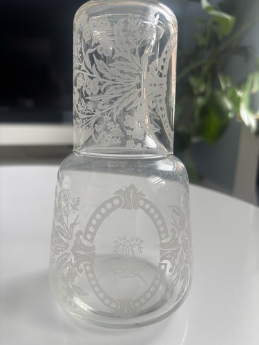 Antique victorian etched glass - victorian,