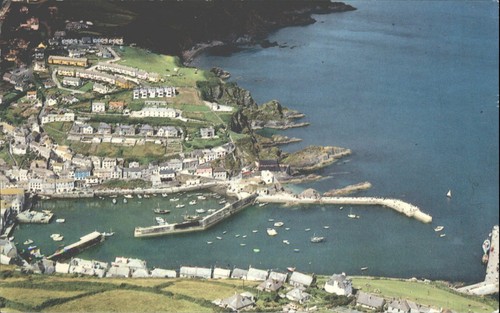 Vintage aerial postcard - vintage,