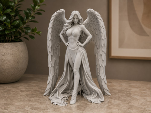 Winged angel goddess - winged,