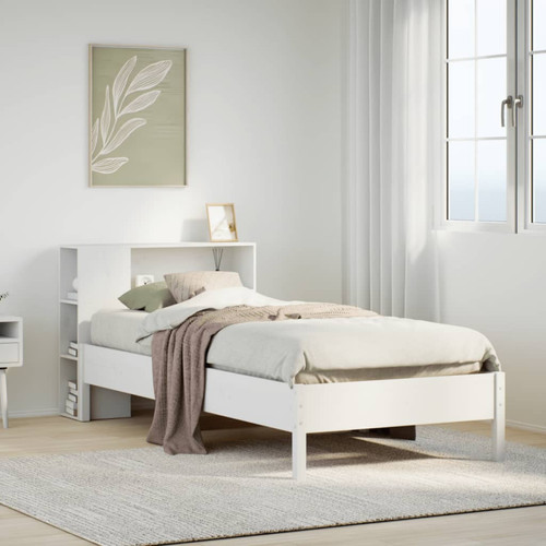 Bed solid pinewood white - bed,