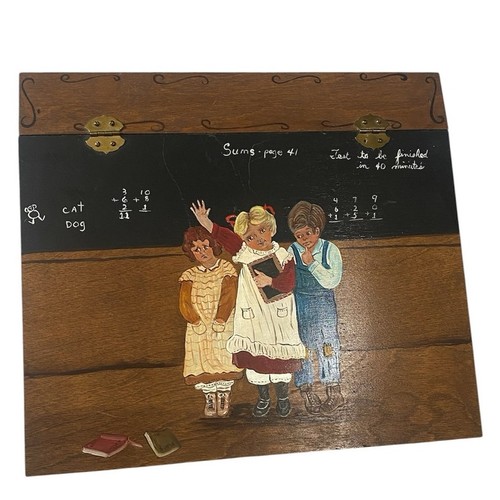 Vintage folk art child lap - art,