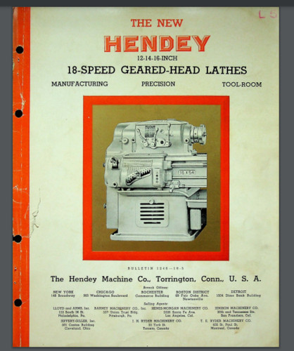 1941 hendey 18 speed - hendey, 12-14-16"