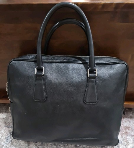 Prada leather briefcase - leather,